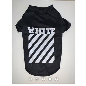 Woof White logo jersey for small dogs